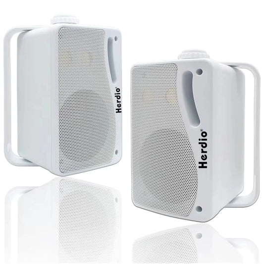 Herdio 3.5'' 2PCS Passive Outdoor Speakers Wired Waterproof 200W 3 Way Premium Mountable Wall Mount Speakers With Superior Sound