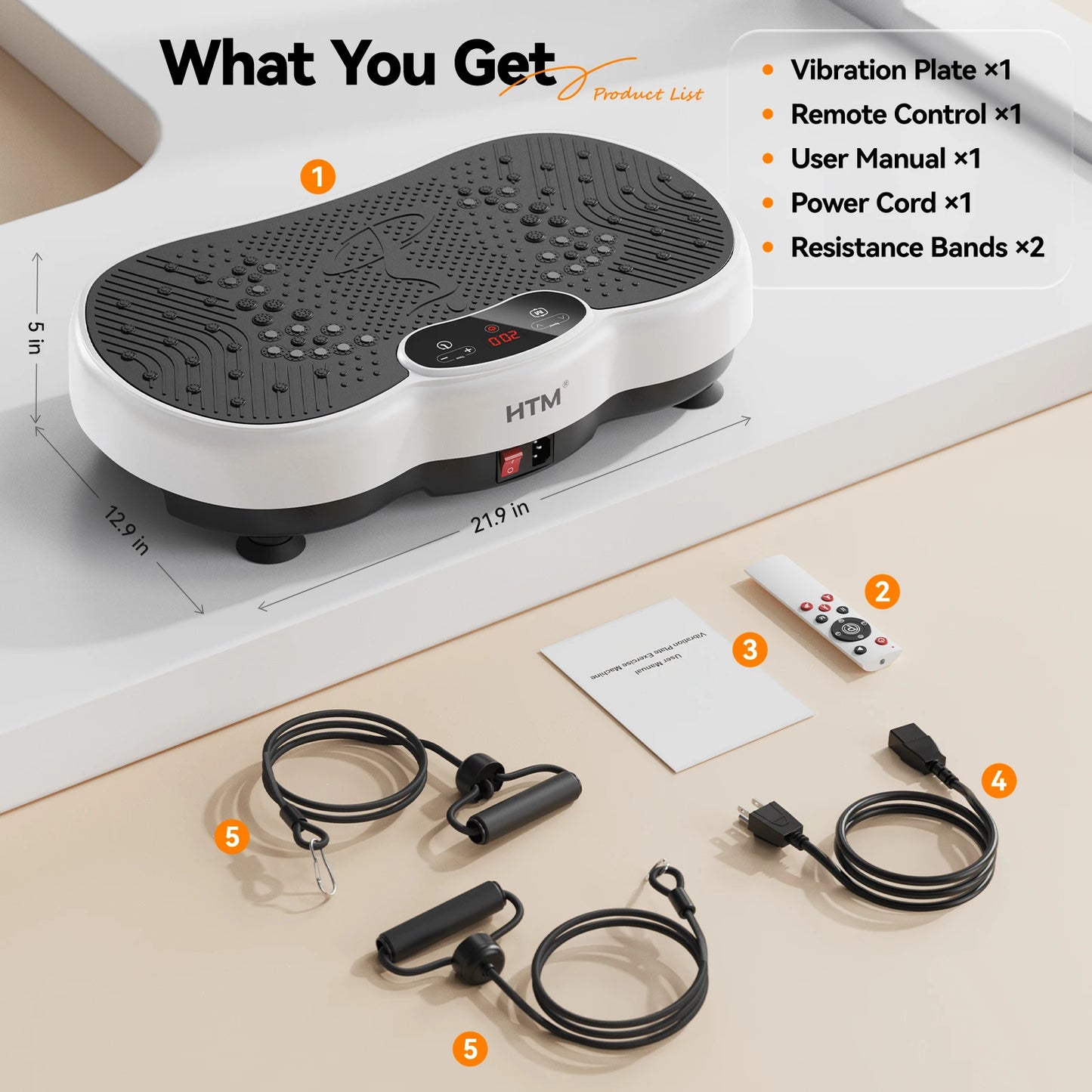 Vibration Plate Exercise Machine With Handles For Full Body Workout