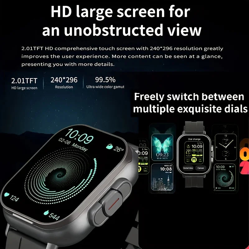 2026 Latest Smartwatch, Unisex. Wireless Calling/Texting/Multiple Sports Modes/Remote Camera Control/Fitness Tracker,