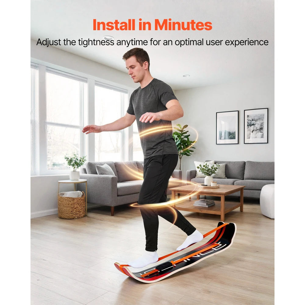 Wooden Wobble Balance Board for Core Training and Desk Exercise