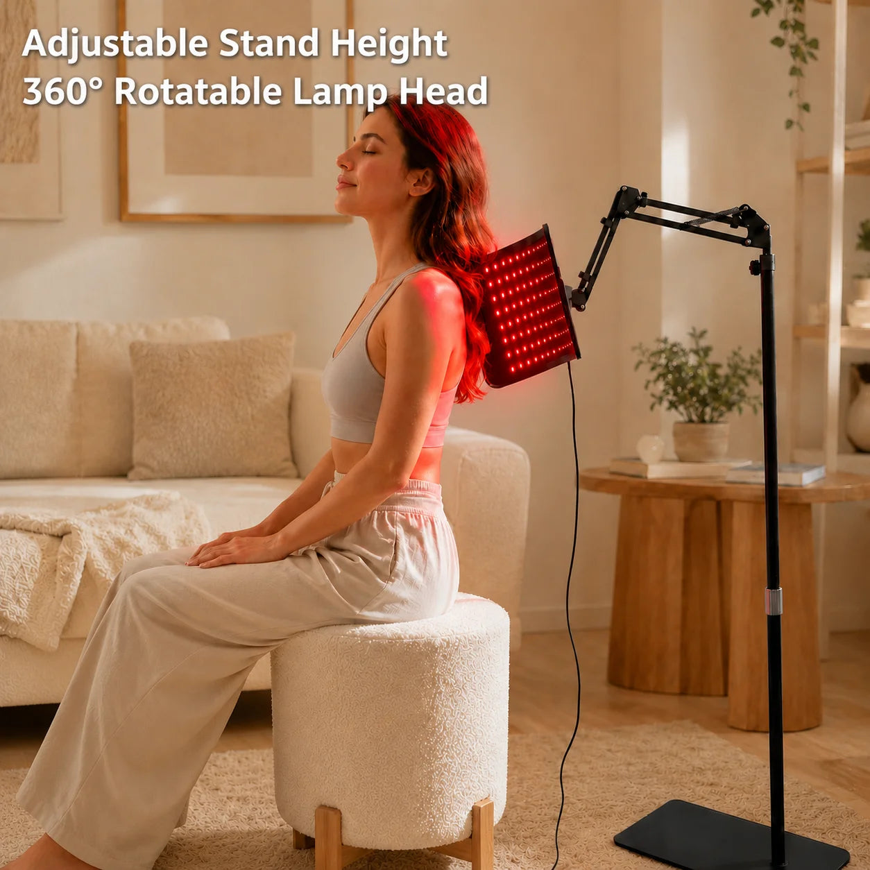 Near Infrared Red Light Therapy Panel With Timer And Stand