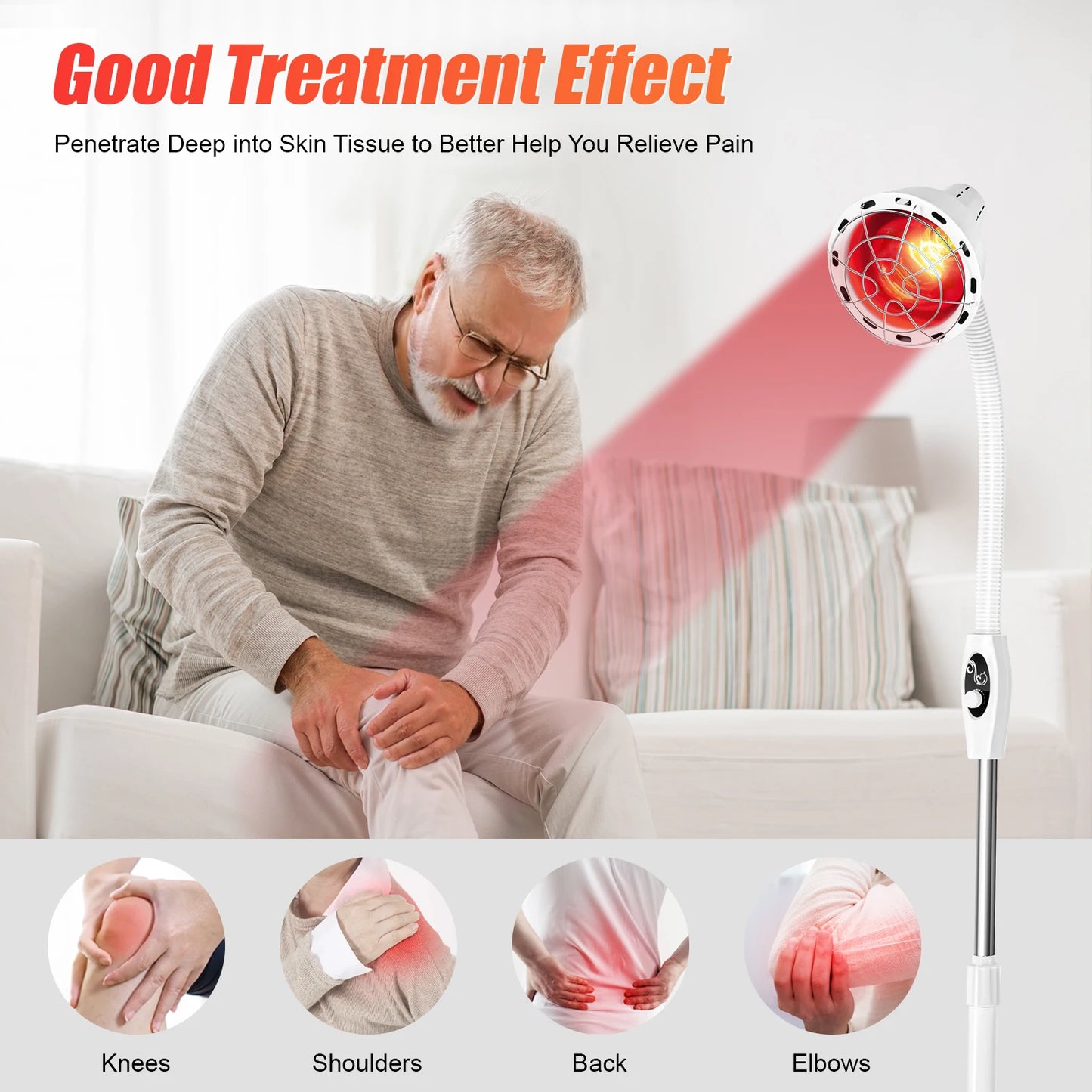 Professional 275W Infrared Heat Lamp For Joint Pain Relief