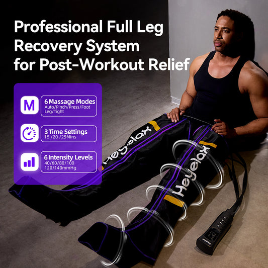 Leg Compression Massager for Circulation and Pain Relief, Air Compression Boots Sleeve for Fast Recovery,Muscle Relaxation