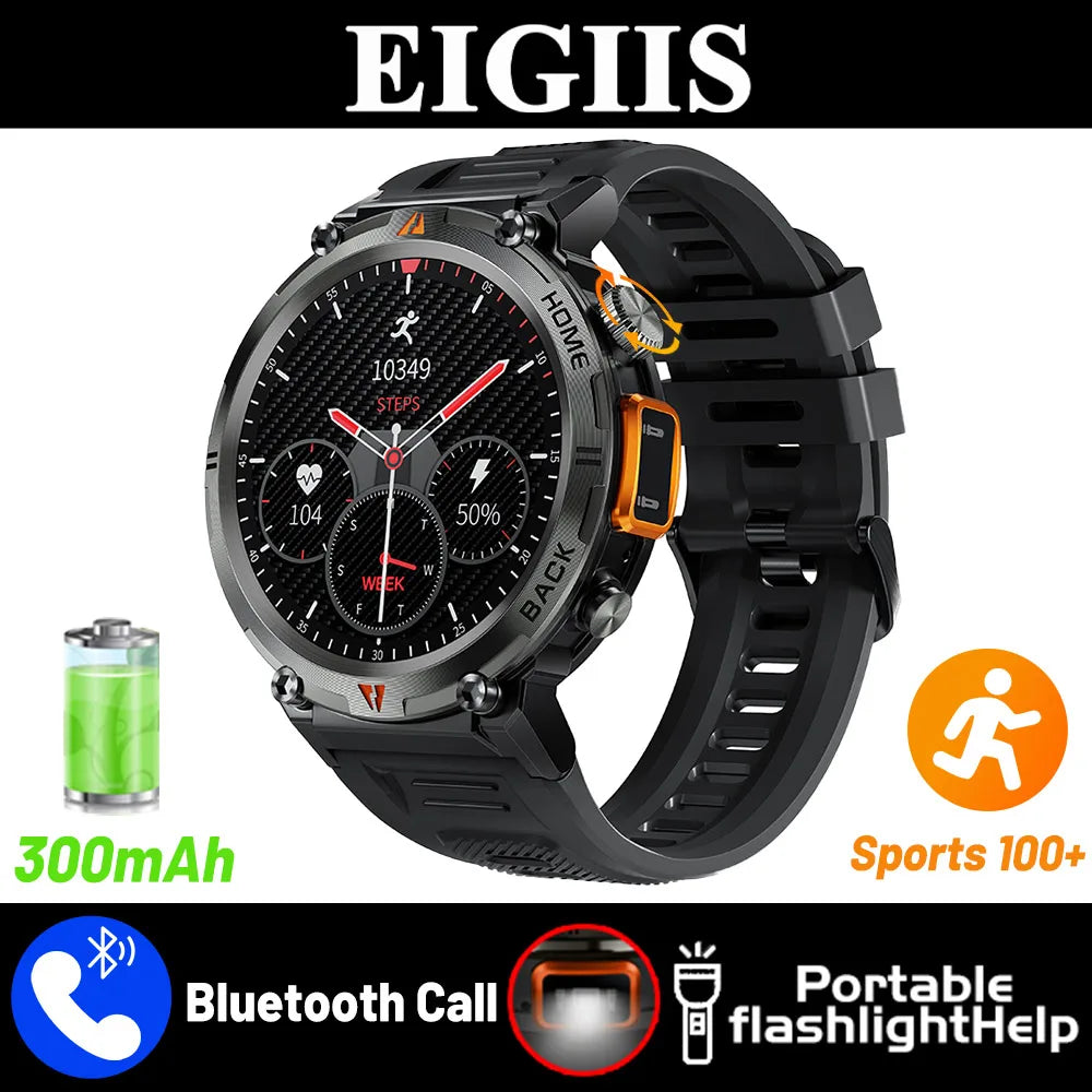 EIGIIS KE3 Bluetooth Call Smartwatch For Men With Heart Rate Monitor