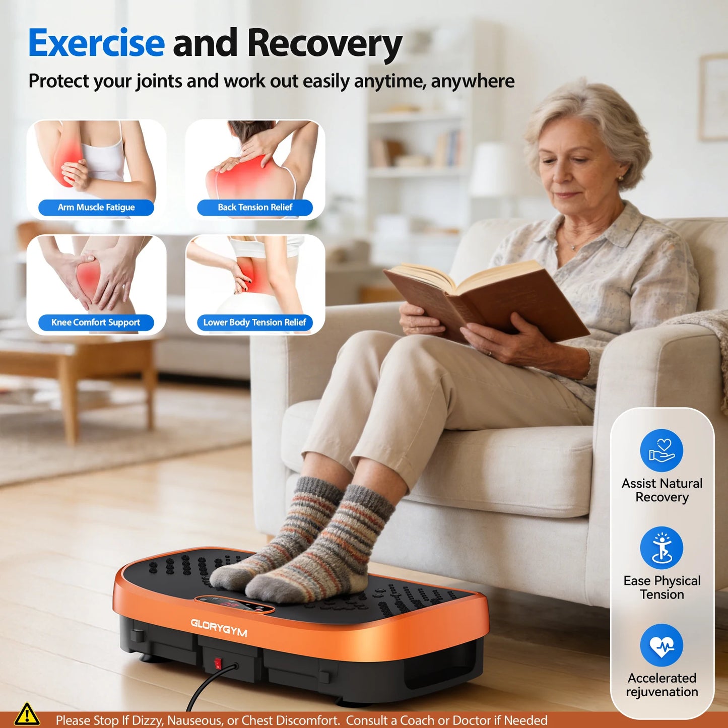 Vibration Plate Exercise Machine With 120 Levels And Quiet Operation