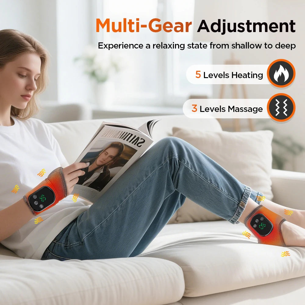 Electric Cordless Heated Ankle Wrist Guard Massager