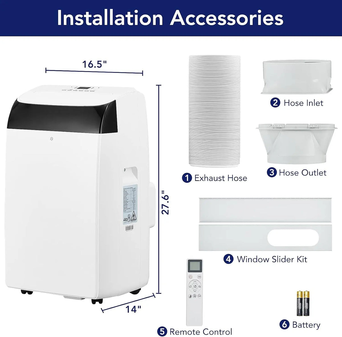 Garvee Portable Air Conditioner 14,000 BTU, Powerful Cooling up to 750 Sq.Ft, 3-in-1 AC Unit Electric Fan with Dehumidifier & Fan Mode