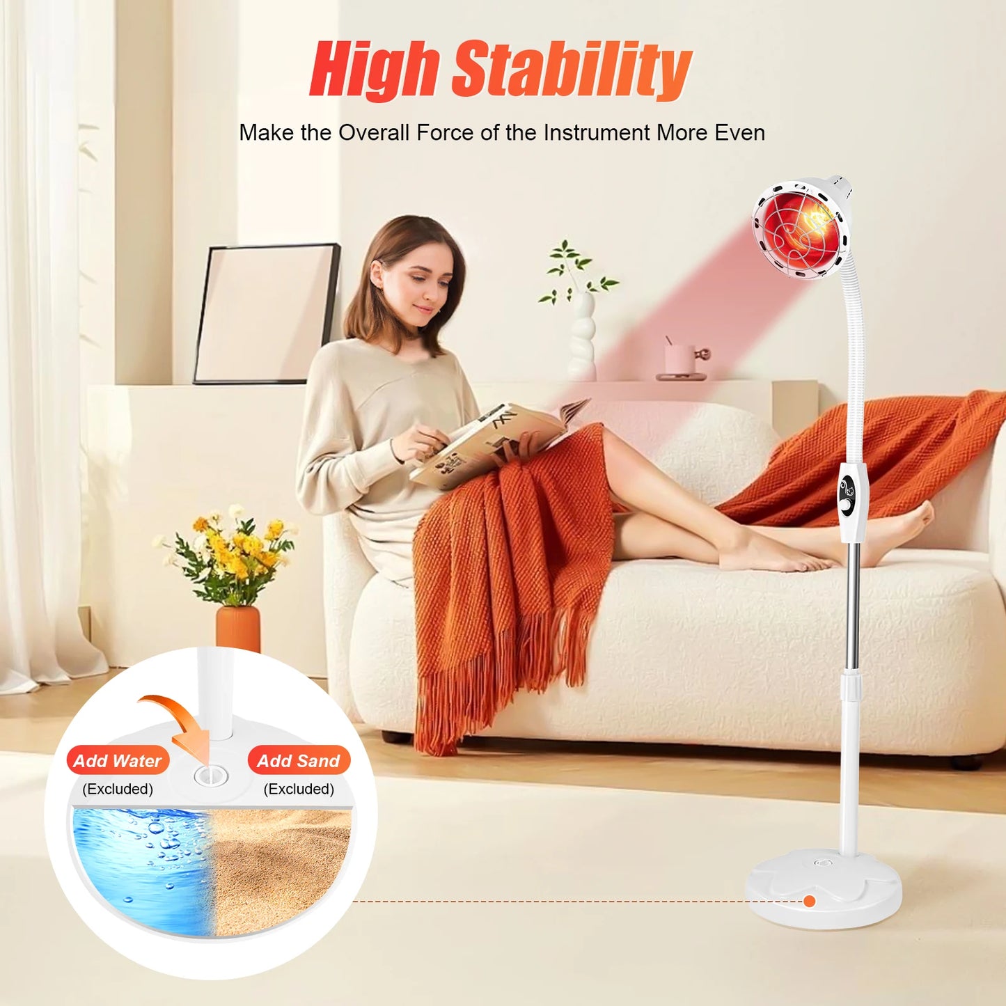 Professional 275W Infrared Heat Lamp For Joint Pain Relief