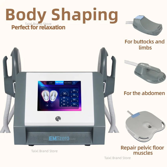 Body Sculpt Machine RF Sculpting Weight Loss Burning Fat Slimming Muscle Stimulation Equipment 6500W HI-EMT EMSzero