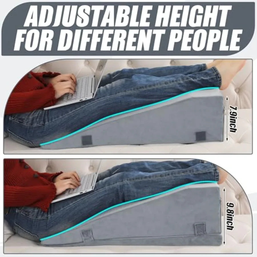 Leg Elevation Pillows for After Surgery, Adjustable Height Knee Surgery Recovery Equipment, Knee Replacement Recovery Aids for
