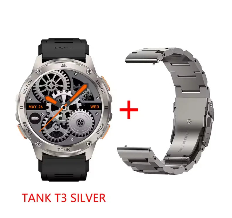 KOSPET TANK T3 Smart Watch For Men With Bluetooth Connectivity
