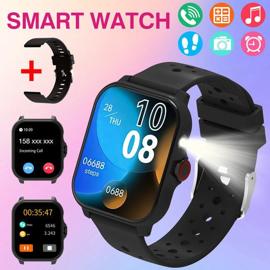 New Smart Watch for Men and Women,Wireless Calling,Multiple Sports Modes,LED Lighting,Weather Forecast,Music,For IPhone & Android, Modern Style,HD Screen Display, Ideal Gift