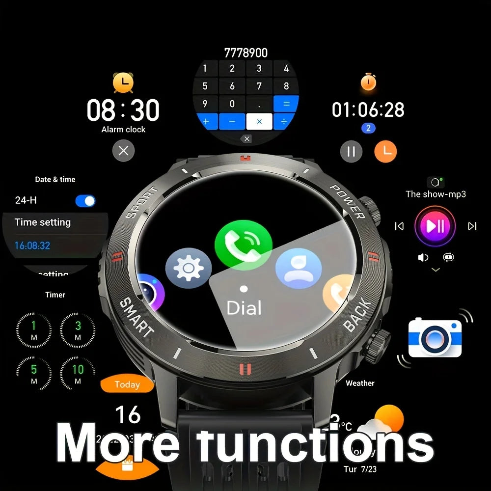 SENBONO 2026 New Smart Watch for Men Bluetooth Call Fitness Tracker LED Flashlight Waterproof Sport Smartwatch for Android iOS