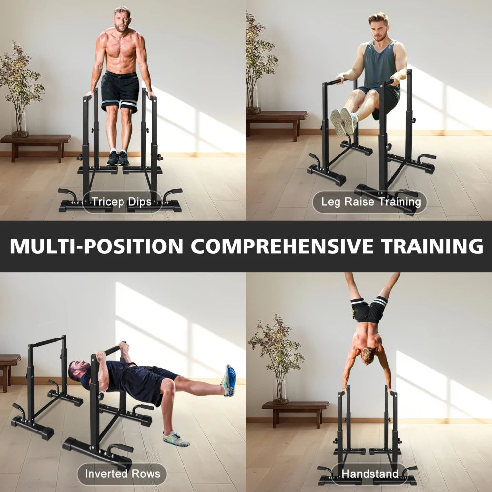 Adjustable Dip Bar Station And Pull Up Bars For Fitness