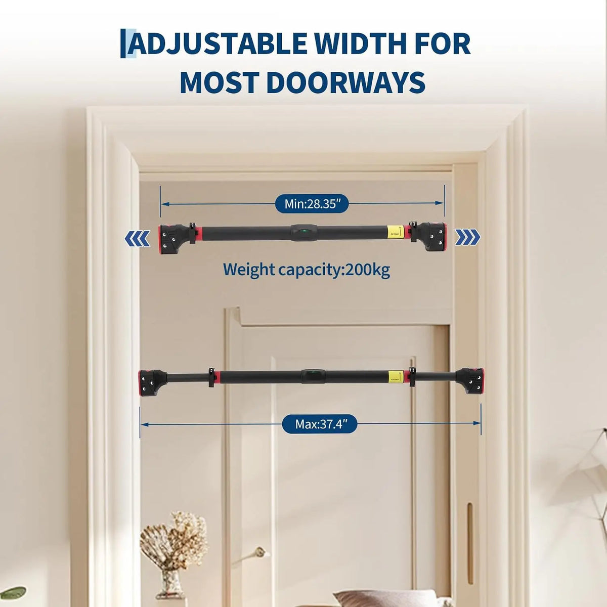 Heavy Duty Doorway Pull Up Bar With Accurate Level Meter