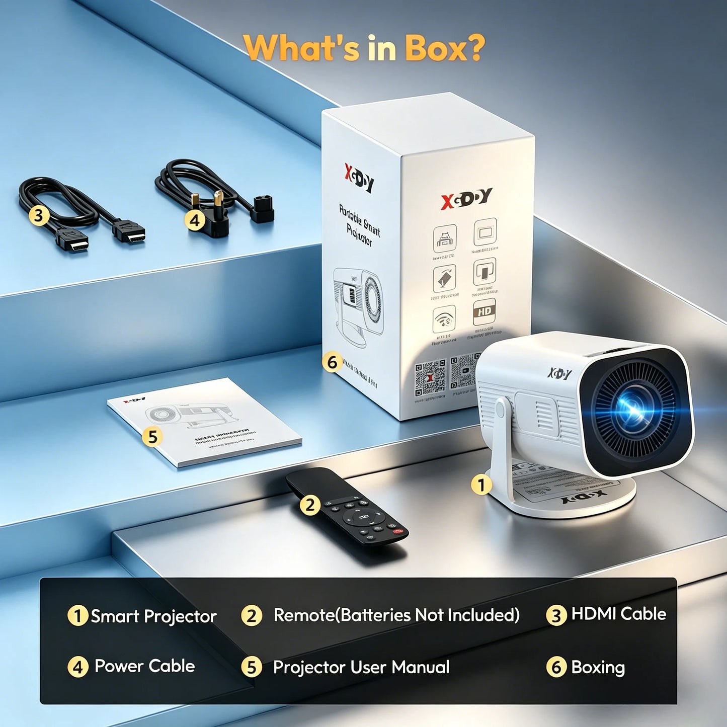 XGODY Portable Gimbal 3 Pro Projector