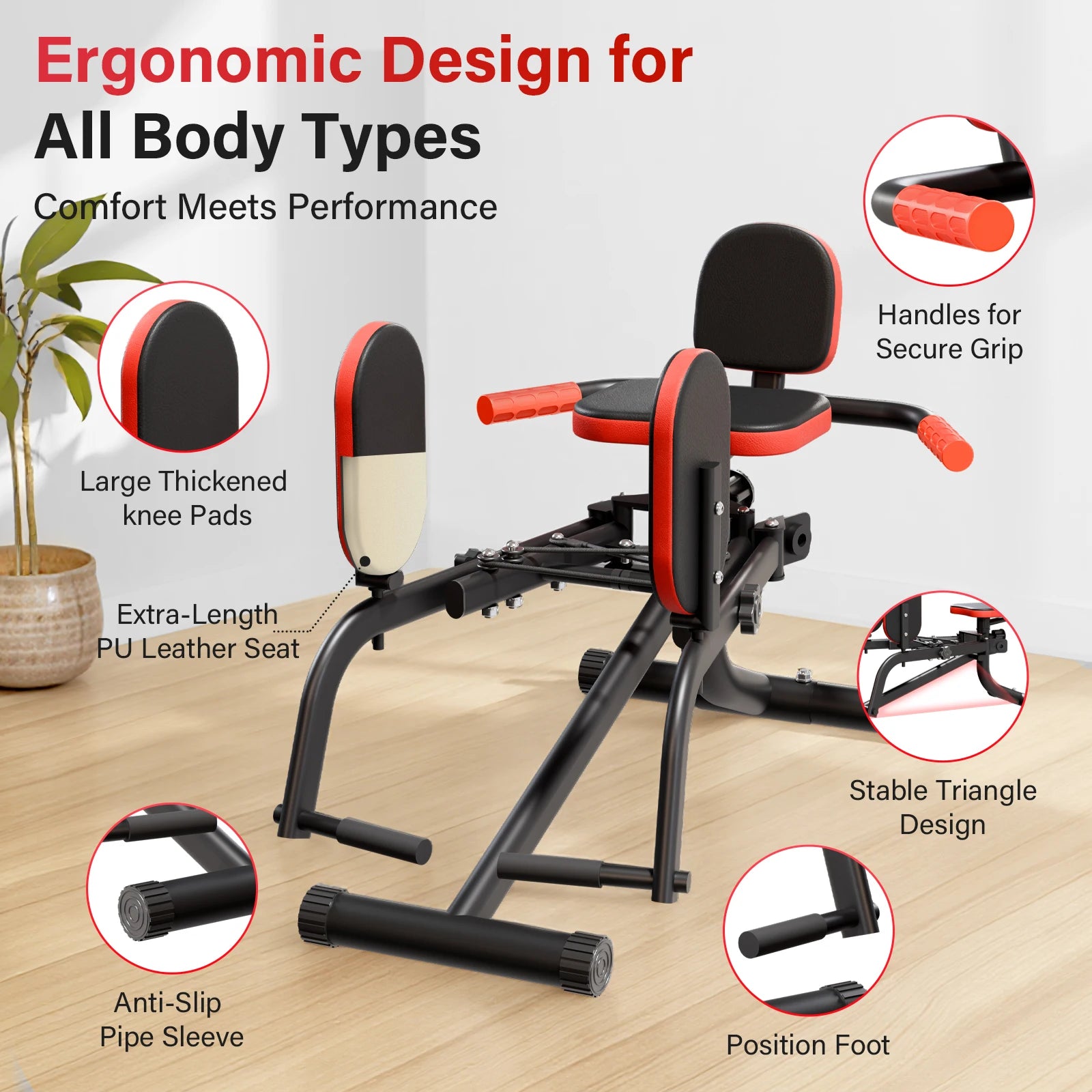 Foldable Dual Motion Home Hip Thigh Exercise Equipment