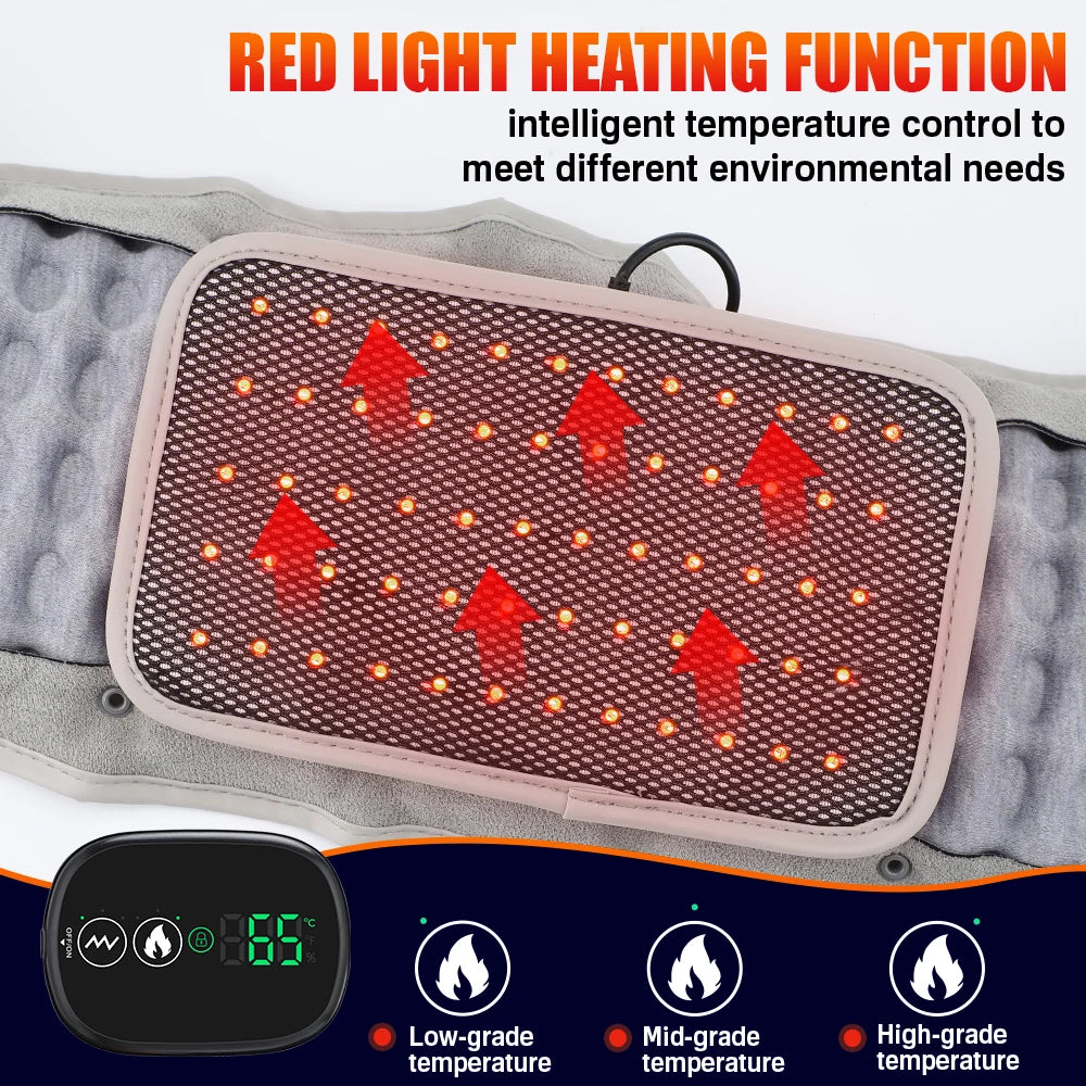 Electric Lumbar Traction Device Heating Airbag Inflatable Decompression Back Belt Hot Compress Massage Waist Support Belt