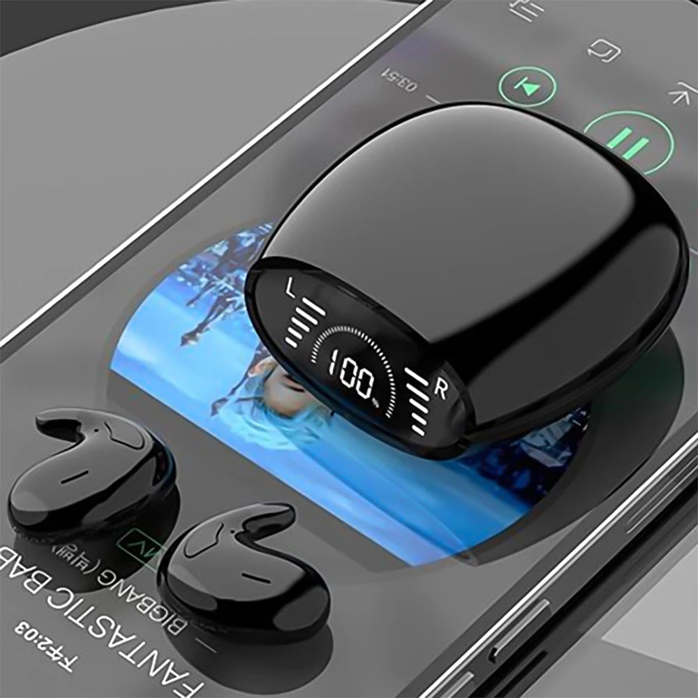 SHUKE Ultra Thin Sleep Headphones Bluetooth 5.3 Invisible Earbuds Waterproof