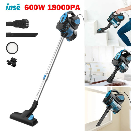 Inse 600W Corded Stick Vacuum Cleaner with HEPA filter