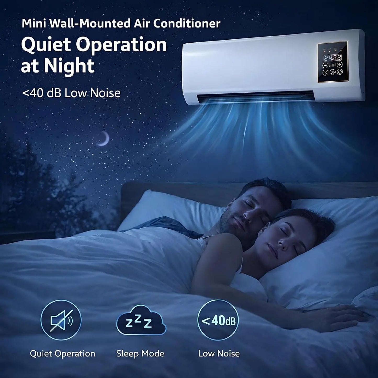 Portable Wall-Mounted Air Conditioner Fan Heating Cooling