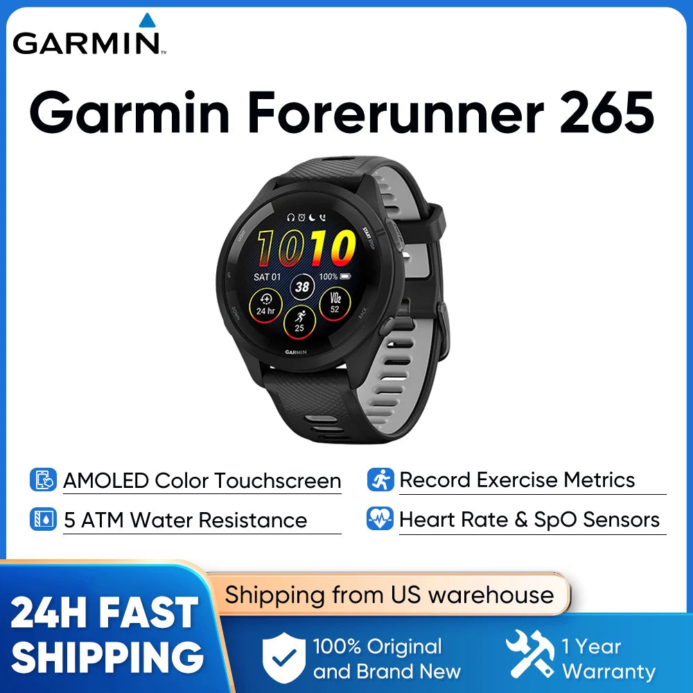 Garmin Forerunner 265 GPS Smartwatch With Activity Tracking