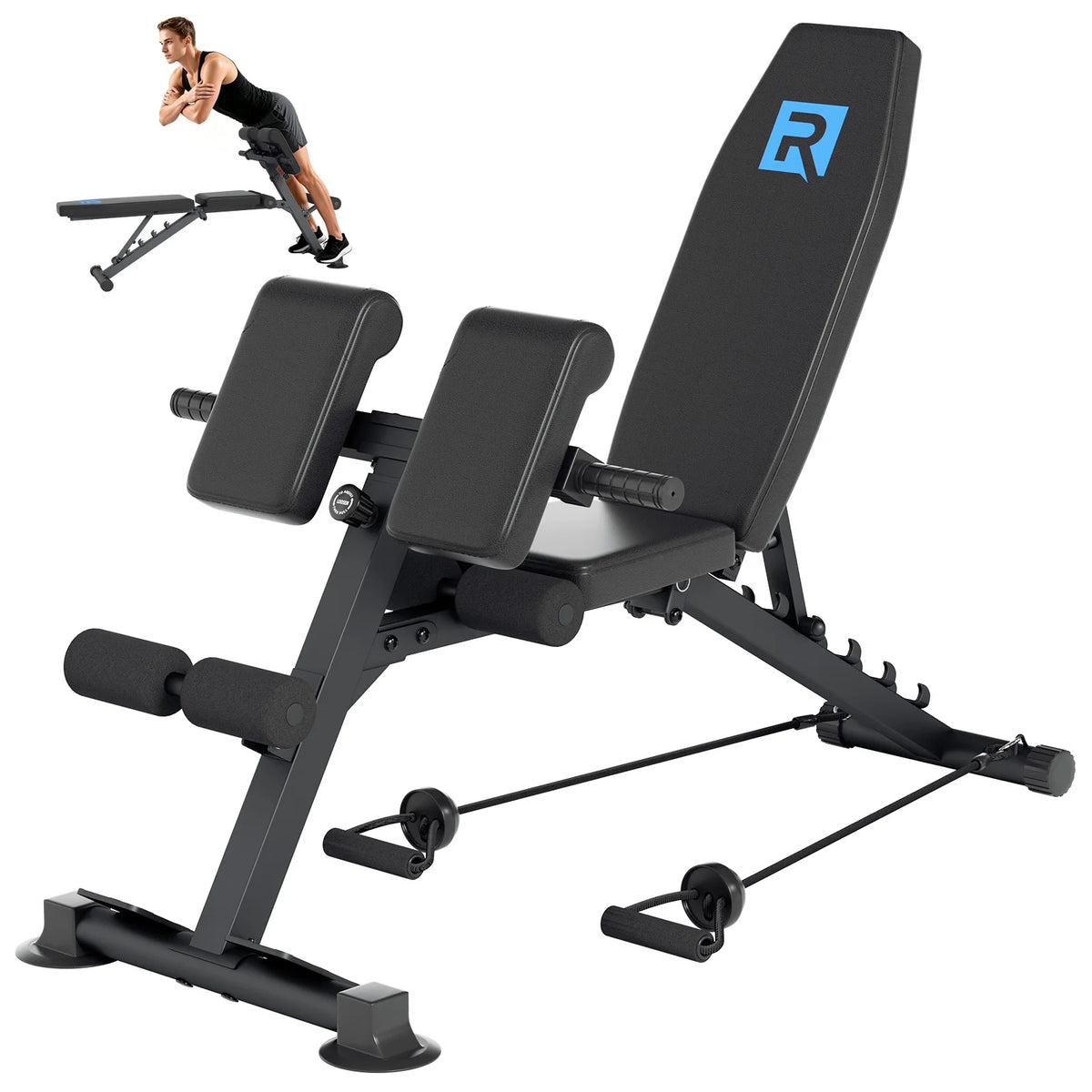 Adjustable Roman Chair Hyperextension Bench for Home Gym Strength Training