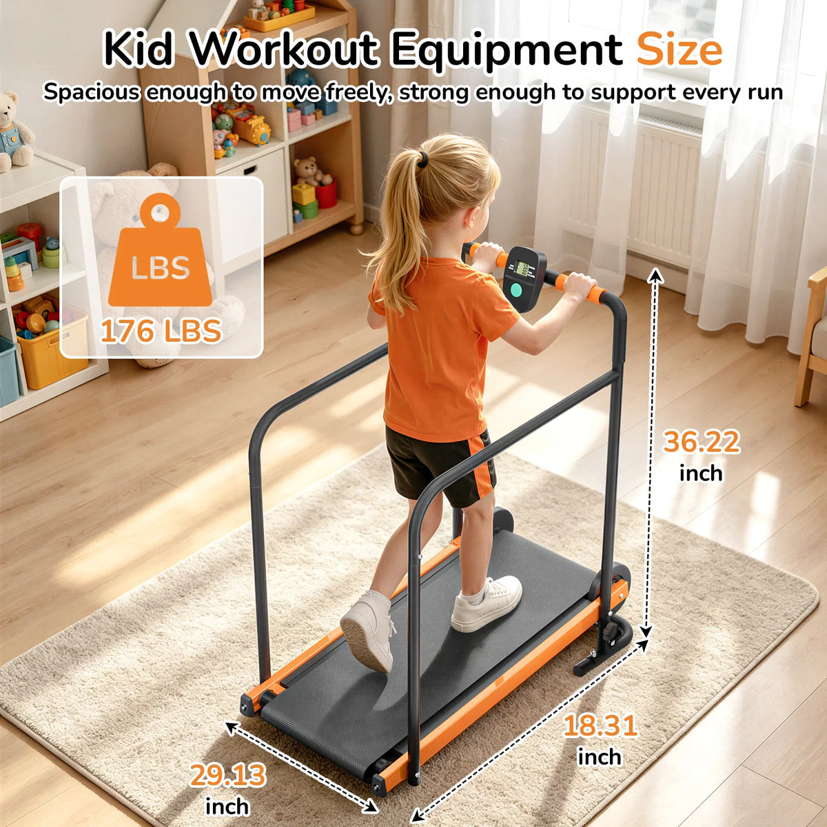 AKLUER Kids Self Propelled Walking Pad Treadmill for Indoor Exercise