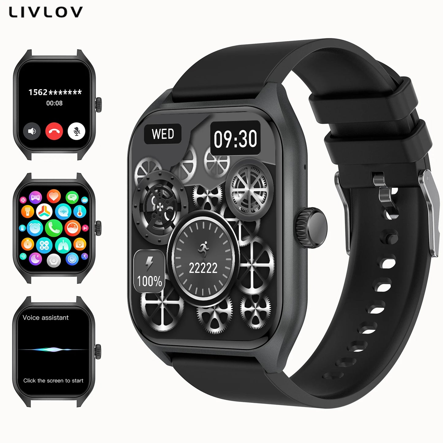 AI Voice Assistant Smartwatch With Heart Rate Monitor And Sleep Tracking