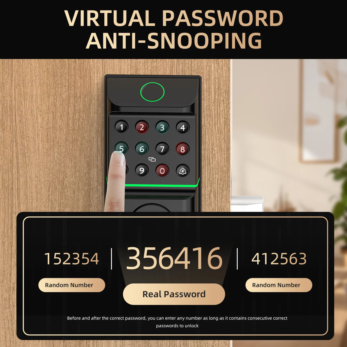 Viladepot Smart Lock Fingerprint Door Lock, App Control, Passcode Unlock ,Electronic Touchscreen, Keypad Smart Door Handel
