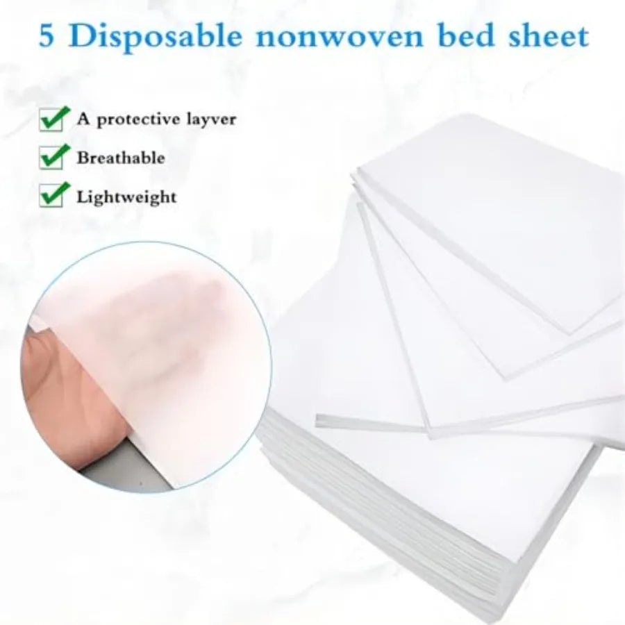 100Pcs Disposable Massage Table Sheets 31.5" x 71" n-Woven Fabric Bed Covers for Ultimate Hygiene and Comfort in Massage, Tatto