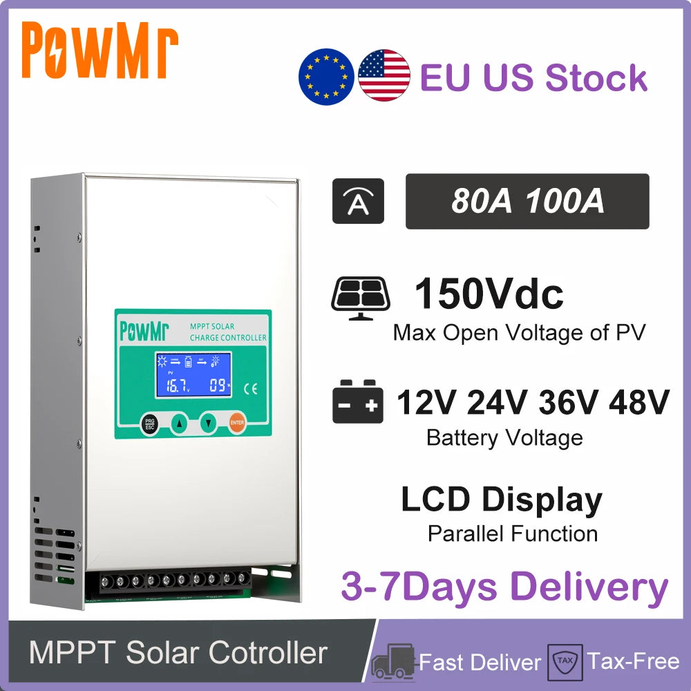 PowMr Mppt 80A Solar Charge Controller For Home Systems