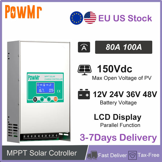 PowMr Mppt 80A Solar Charge Controller For Home Systems