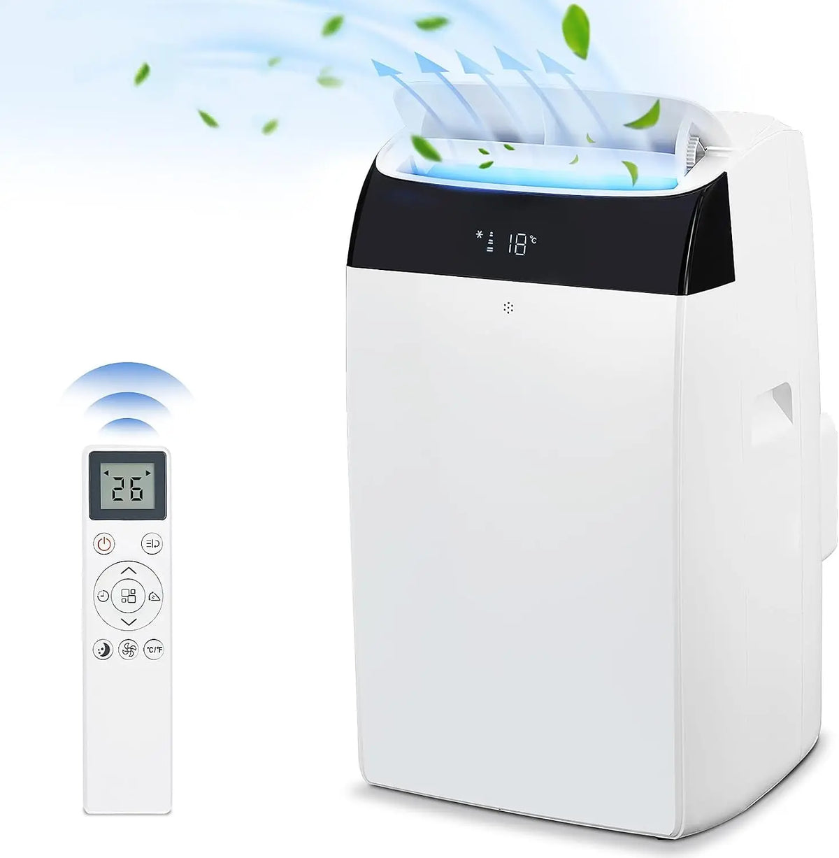 Garvee Portable Air Conditioner 14,000 BTU, Powerful Cooling up to 750 Sq.Ft, 3-in-1 AC Unit Electric Fan with Dehumidifier & Fan Mode