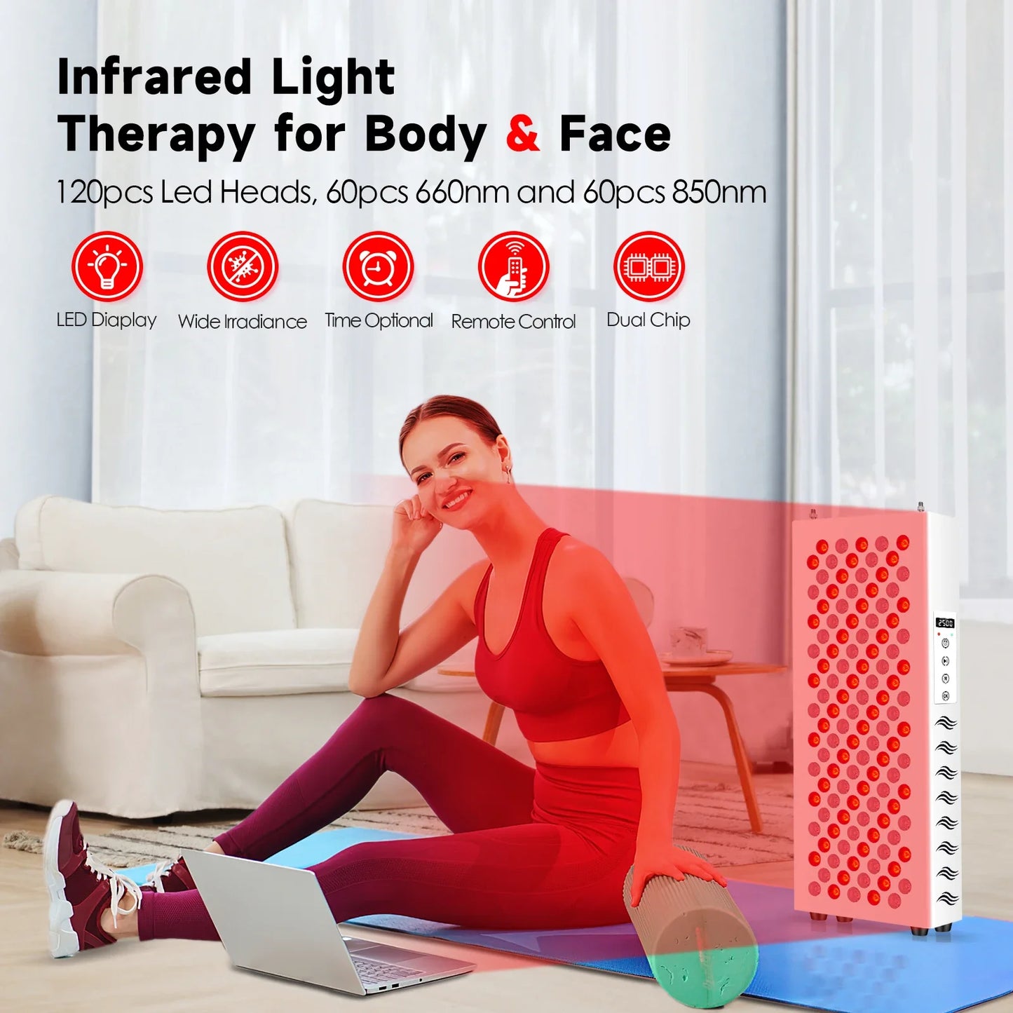 Astarexin Near Infrared Light Therapy Panel For Face And Body