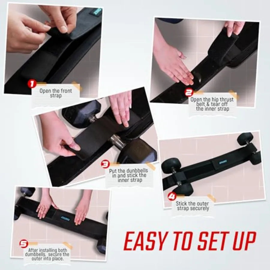 Hip Thrust Belt for Weight Training With Dumbbells and Kettlebells