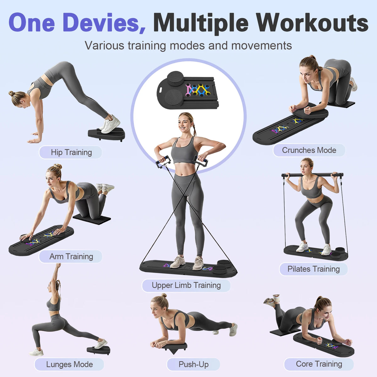 Multifunctional Pilates Board for Full Body Strength and Core Training