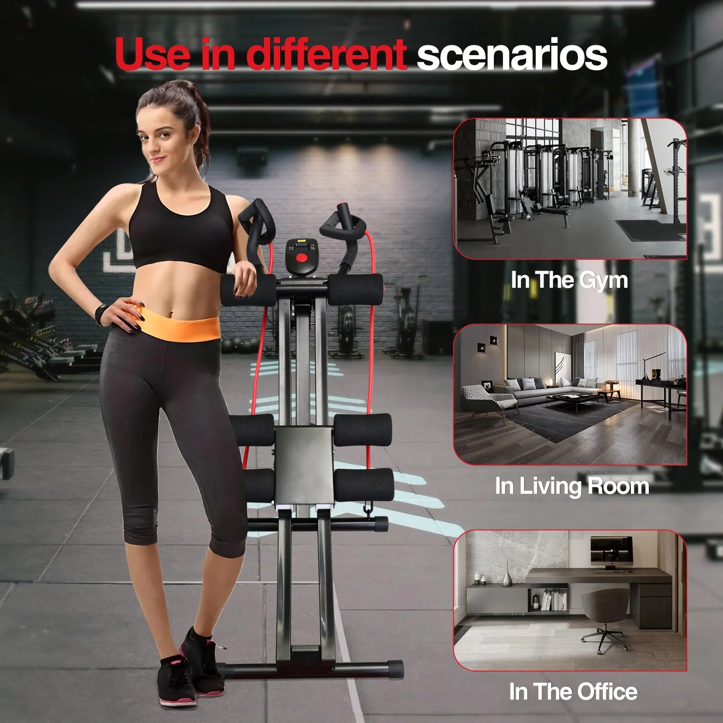 Foldable Ab Machine for Home Gym Core Training