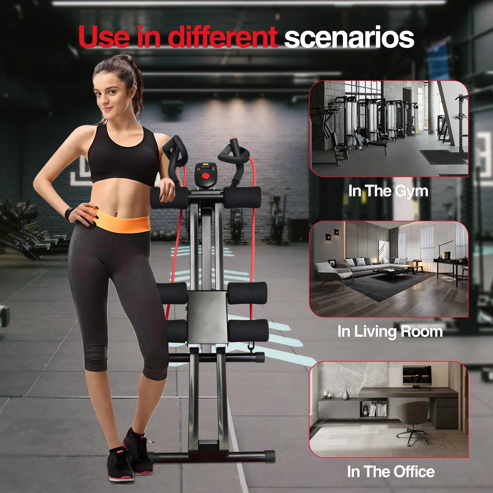 Foldable Ab Machine for Home Gym Core Training