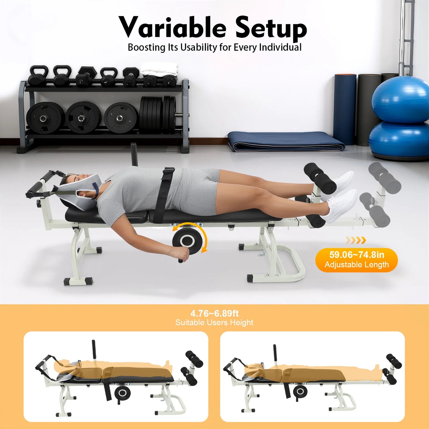 Back Stretch Bench Multifunctional Cervical Traction Device