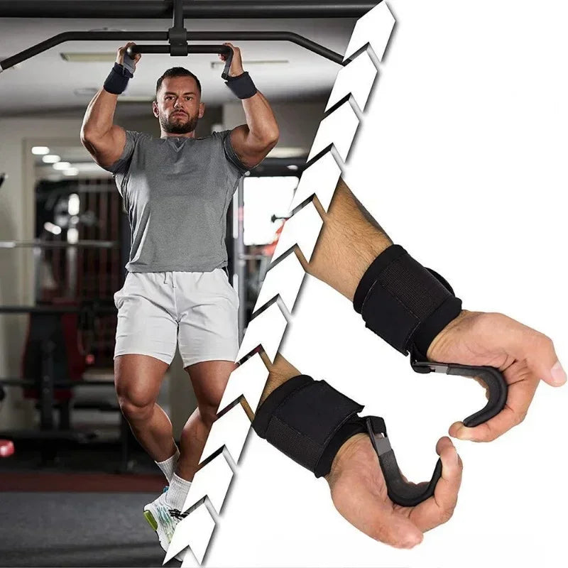 Weight Lifting Hooks Non-Slip Straps for Deadlift