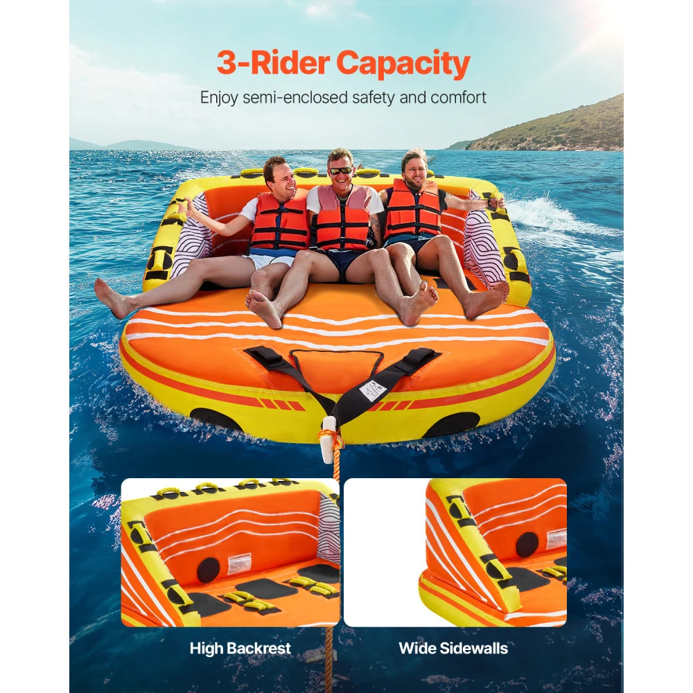 Towable Inflatable Boat With UV Resistant Build And Foldable Quick Inflation