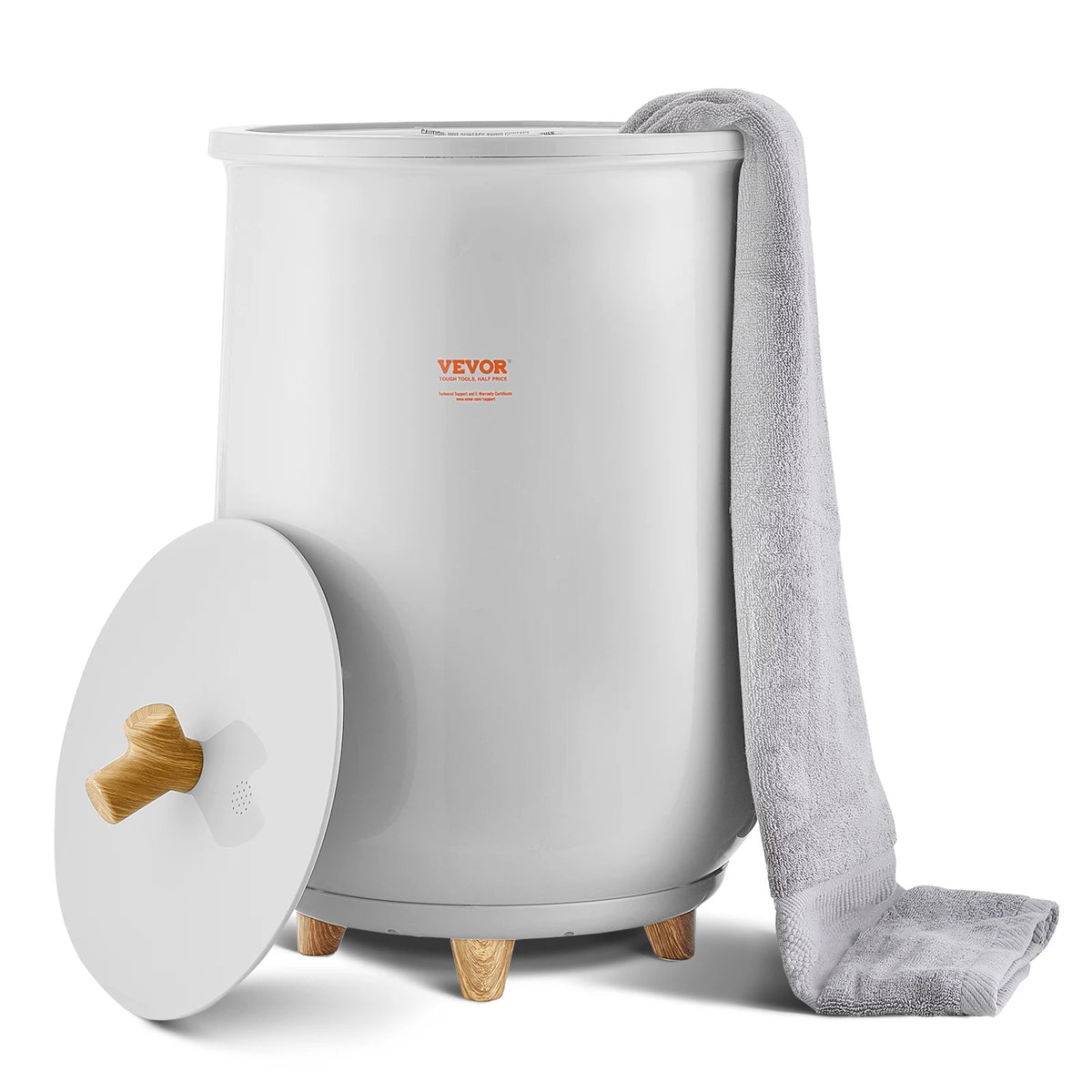 SucceBuy Towel Warmer - Bucket 20L Heated Towel Warmer w/ LED Light ,Auto Shut off & Temperature Setting