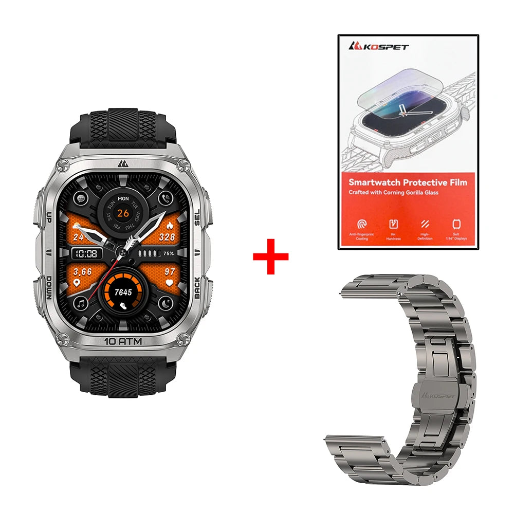KOSPET Tank M4 Smartwatch Featuring GPS, 10ATM, 24 Hour Monitoring